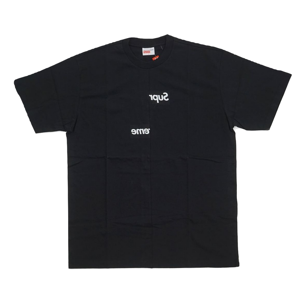 Supreme/Comme Des Garcon (CDG) Split Box Logo Tee - Black - Used
