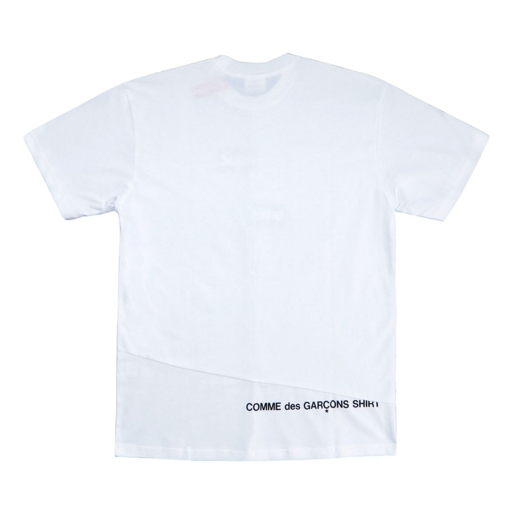 Supreme x CDG (Comme De Garcons) Shirt Split Box Logo Tee - White - Used