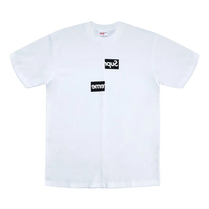 Supreme x CDG (Comme De Garcons) Shirt Split Box Logo Tee - White Supreme