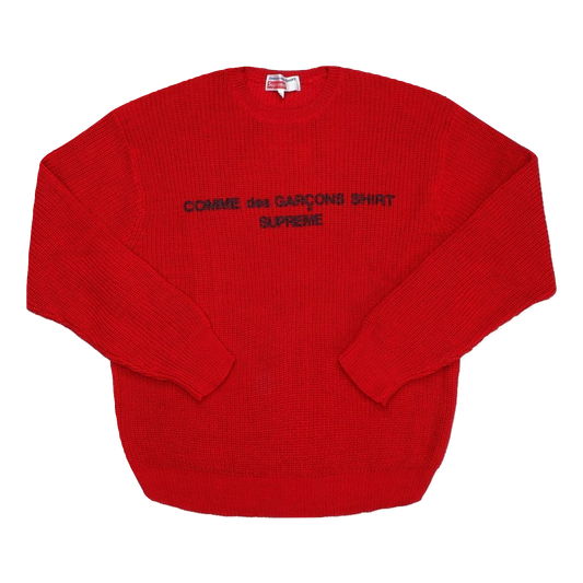 Supreme X CDG (Comme des Garcons) Shirt Sweater - Red