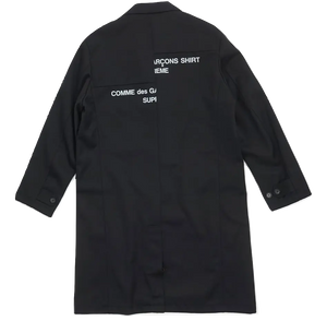 Supreme X CDG (Comme des Garcons) Wool Overcoat - Black Supreme