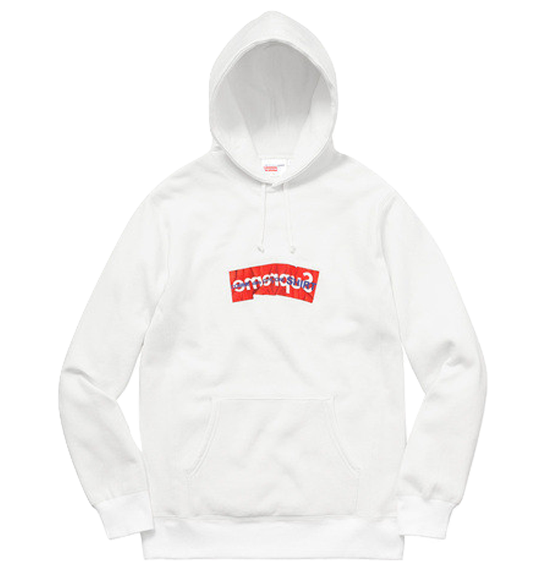 Supreme x Comme Des Garçons (CDG)  Box Logo Hoodie - White