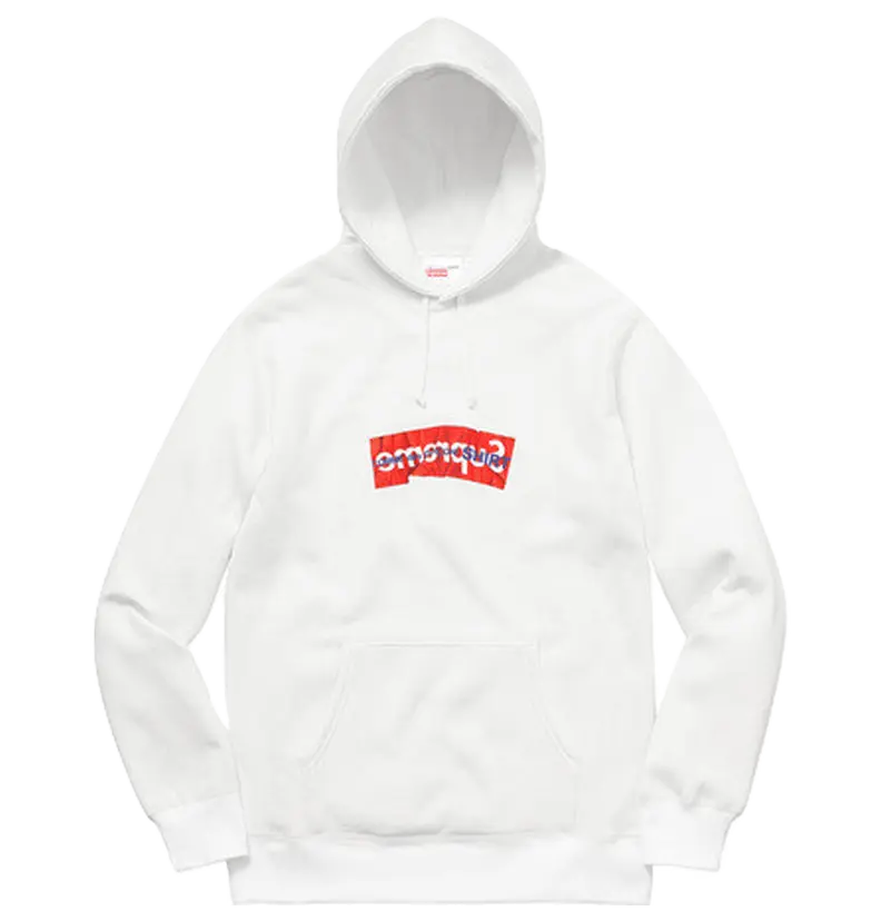 Supreme x Comme Des Garçons (CDG)  Box Logo Hoodie - White - Used Supreme
