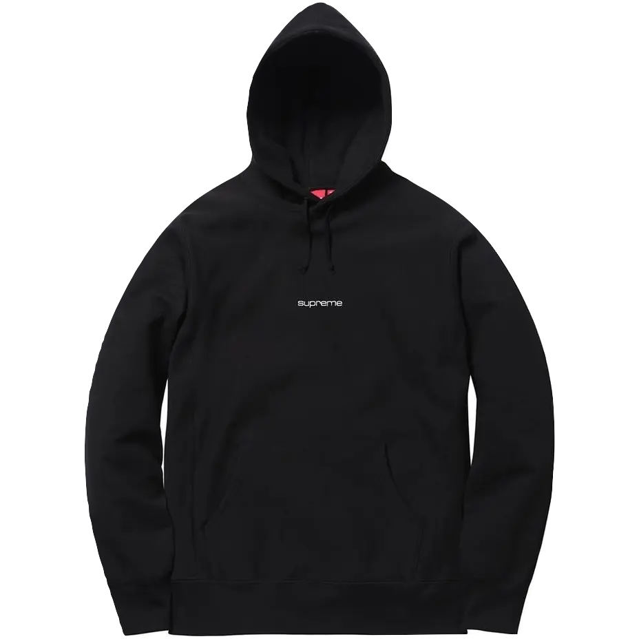 Supreme Compact Logo Hooded Sweatshirt - Black - Used Supreme