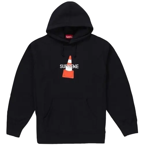 Supreme Cone Hooded Sweatshirt - Black Supreme