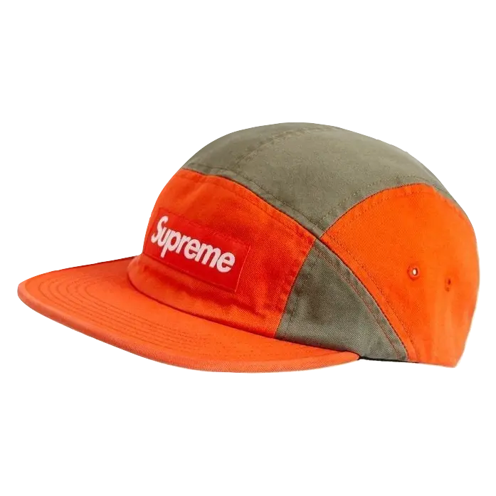 Supreme Contrast Panel Camp Cap - Orange Supreme