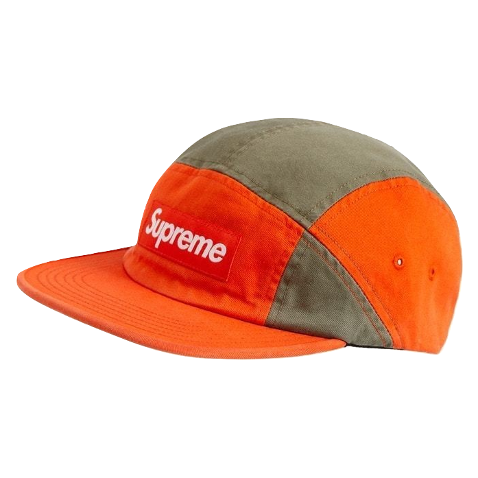 Supreme Contrast Panel Camp Cap - Orange