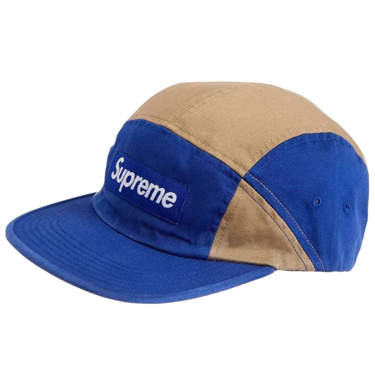 Supreme Contrast Panel Camp Cap - Royal Supreme
