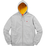 Supreme Contrast Zip Up Hooded Sweatshirt - Heather Grey - Used