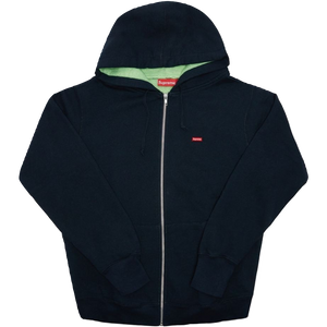 Supreme Contrast Zip Up Hooded Sweatshirt - Navy