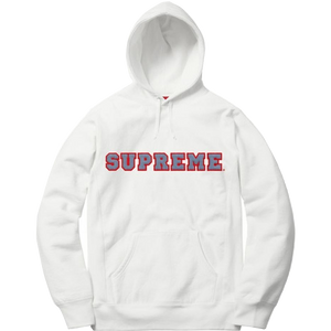 Supreme cord collegiate logo hooded sweatshirt hot sale