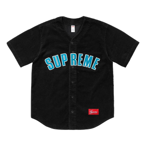 Supreme Corduroy Baseball Top - Black