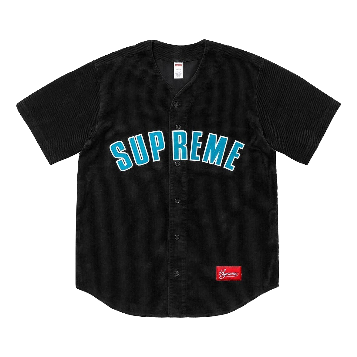Supreme Corduroy Baseball Top - Black