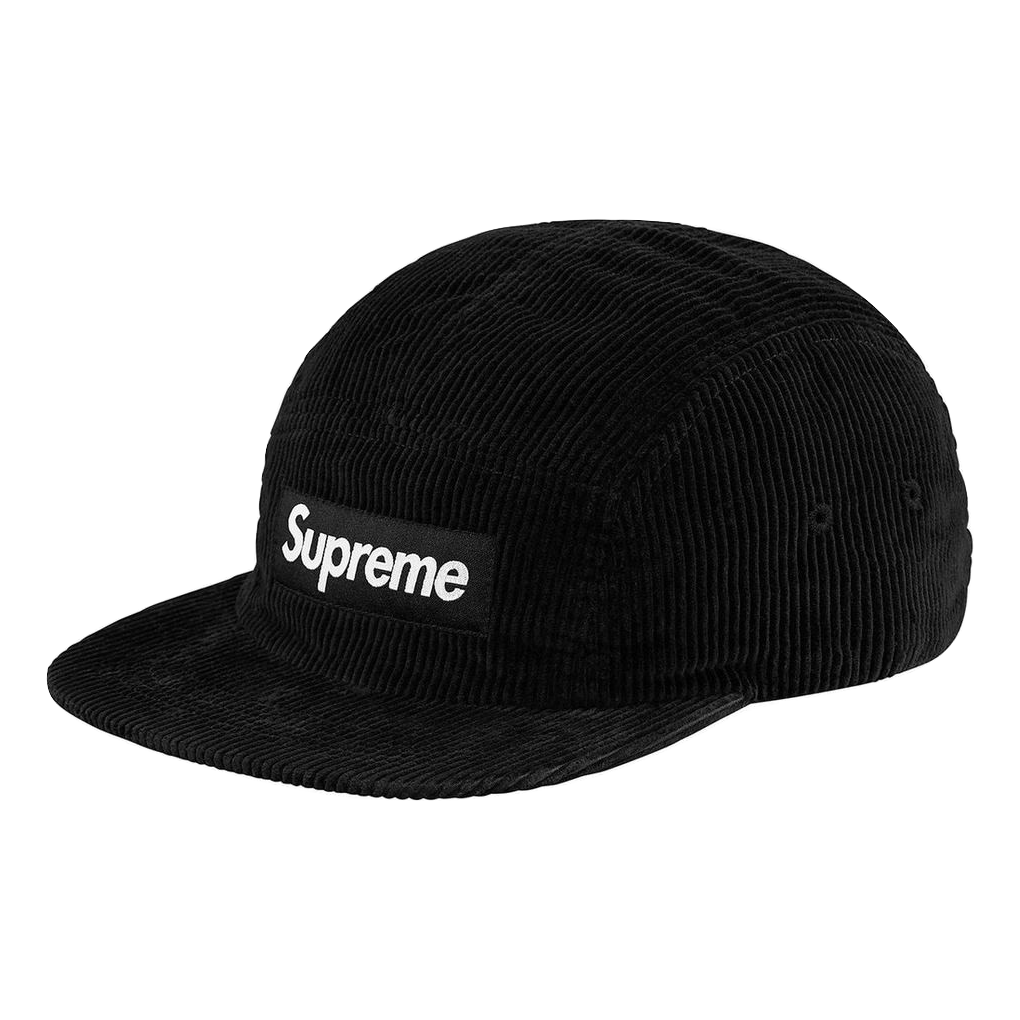 Supreme Corduroy Camp Cap - Black
