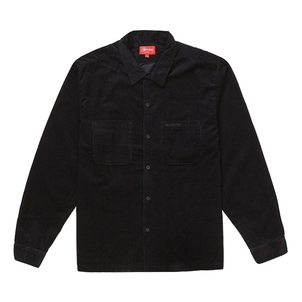 Supreme Corduroy Shirt FW19 - Black - Used Supreme