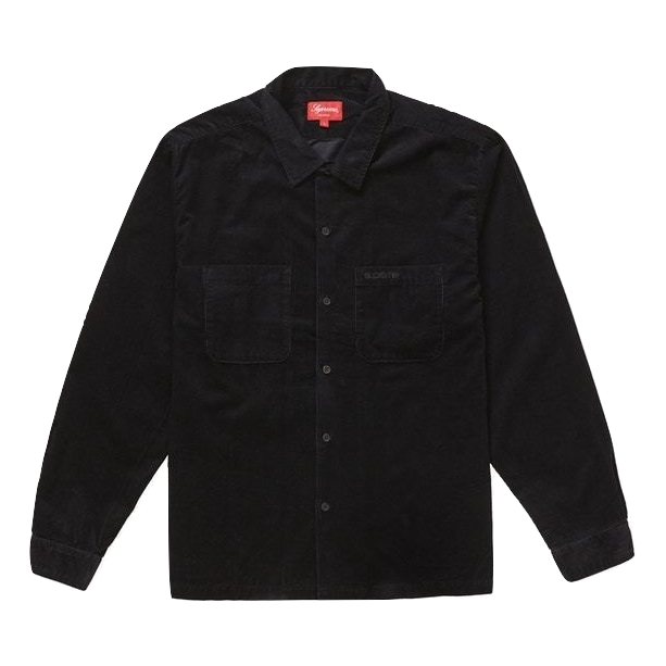 Supreme Corduroy Shirt FW19 - Black - Used