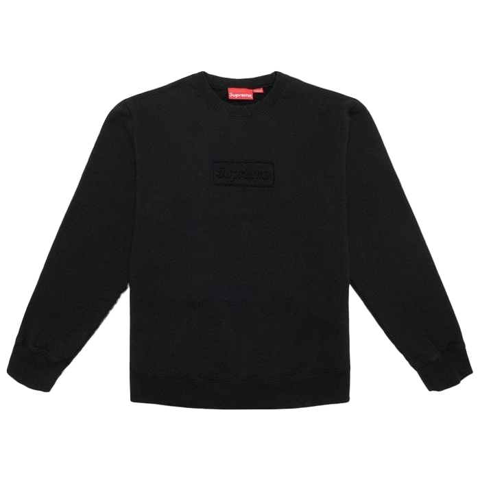Supreme Cutout Logo Crewneck - Black