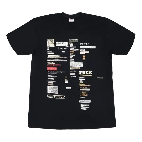 Supreme Cutouts Tee - Black Supreme