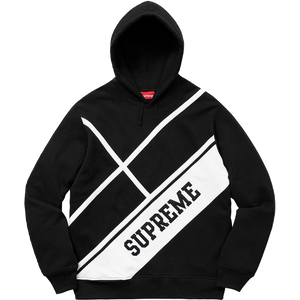 Supreme Diagonal Hooded Sweatshirt - Black