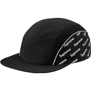 Supreme Diagonal Logo Side Panel Camp Cap - Black