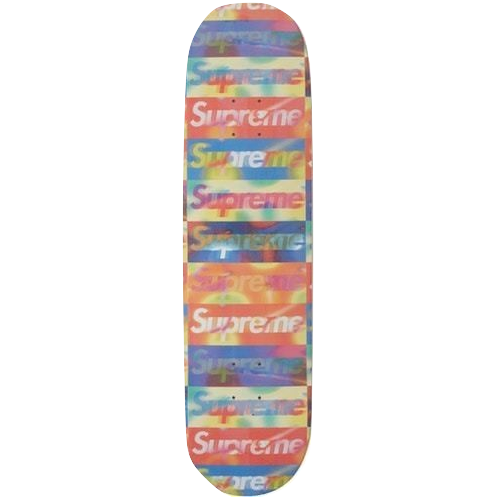 Supreme Distorted Logo Skateboard Deck - Yellow
