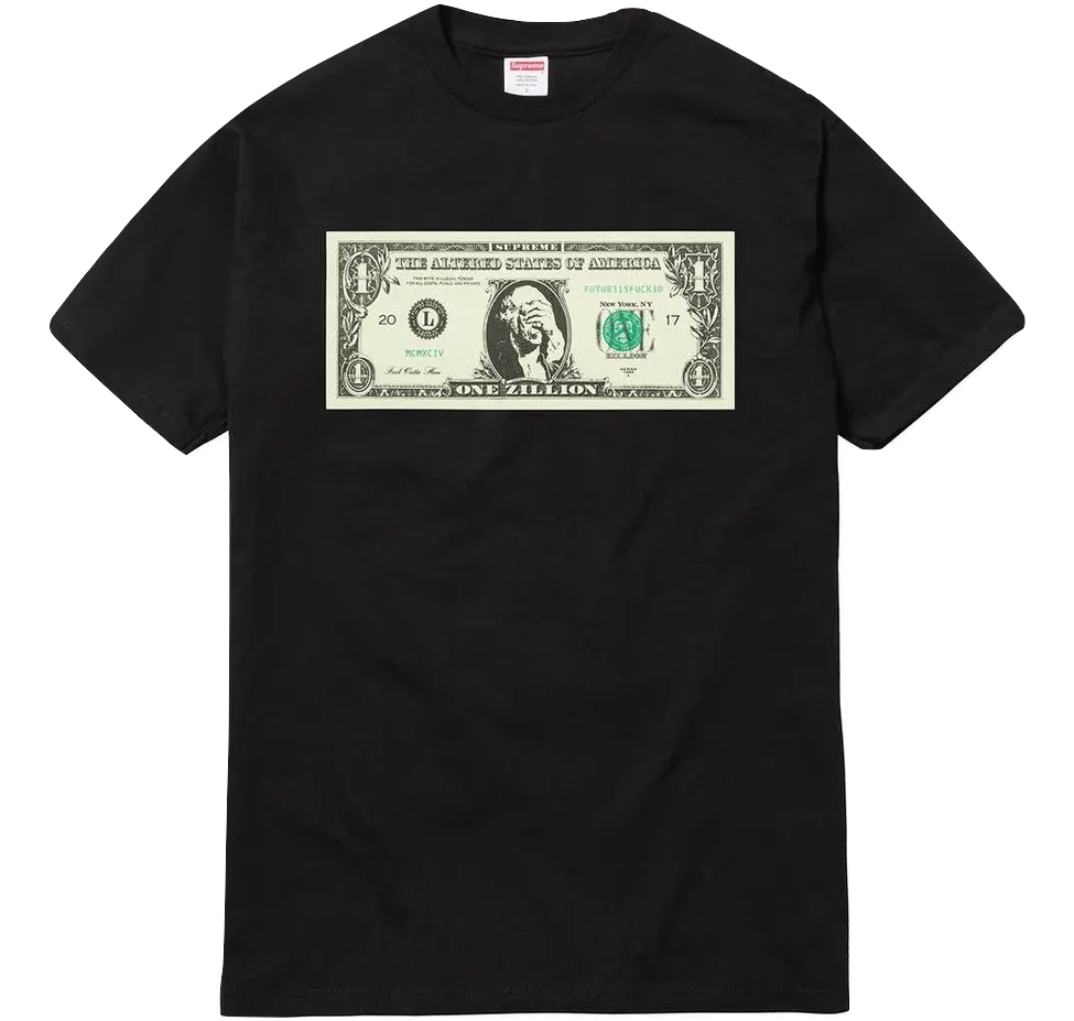 Supreme Dollar Tee - Black Supreme