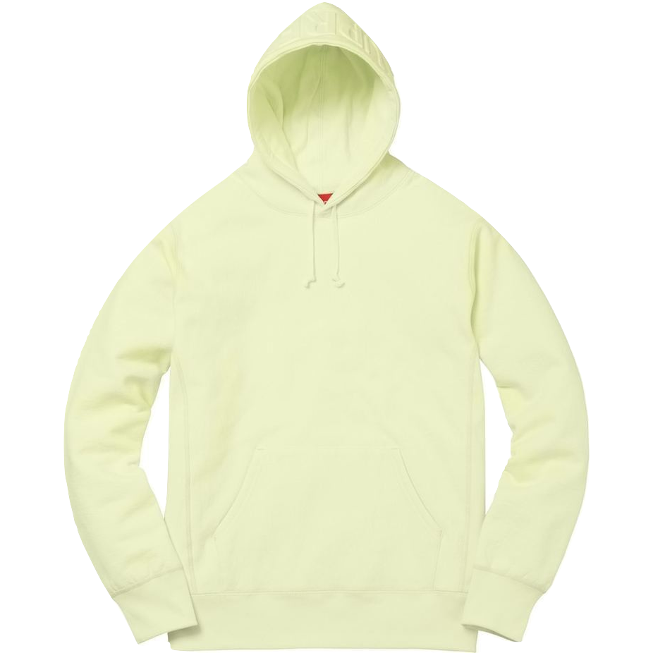 Supreme Embossed Logo Hooded Sweatshirt - Pale Lime