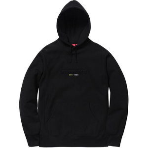 Supreme Embossed Logo Hooded Sweatshirt - Black