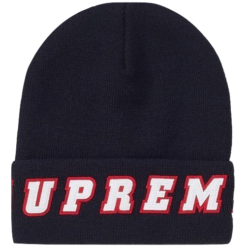 Supreme Felt Logo Beanie - Black Supreme