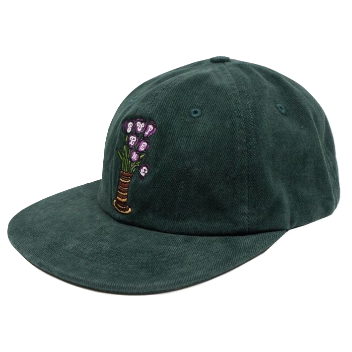 Supreme Flowers 6-Panel - Dark Green - Used Supreme