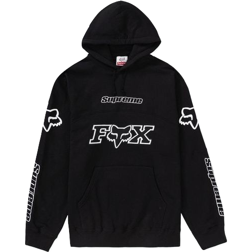 Supreme Fox Racing Hooded Sweatshirt - Black Supreme