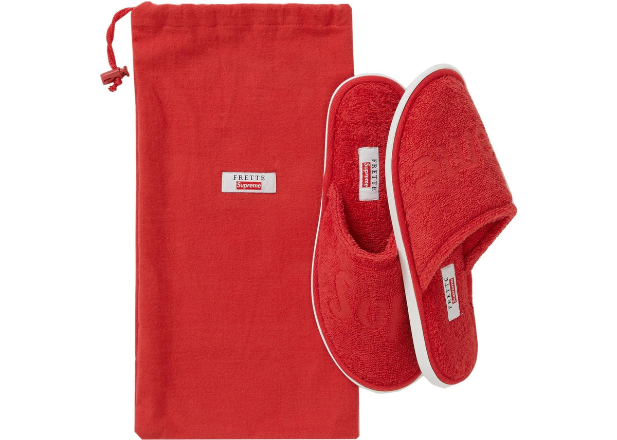 Supreme Frette Slippers - Red Supreme