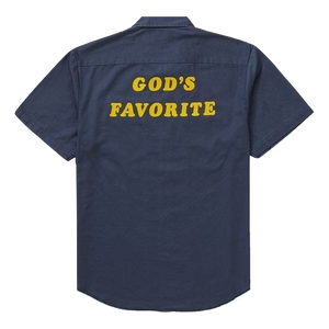Supreme God's Favorite S/S Work Shirt - Light Navy