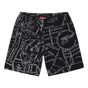 Supreme Gonz Embroidered Map Sweatshort - Black Supreme