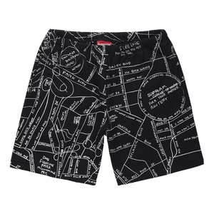 Supreme Gonz Embroidered Map Sweatshort - Black