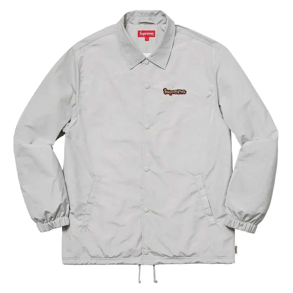 Supreme Gonz Logo Coaches Jacket- Grey Supreme