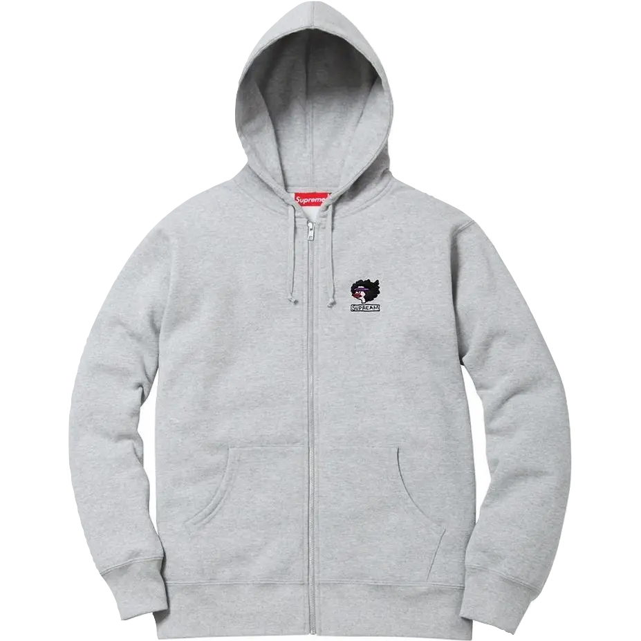 Supreme Gonz Ramm Zip Up Hooded Sweatshirt - Grey Supreme