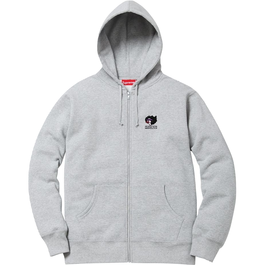 Supreme Gonz Ramm Zip Up Hooded Sweatshirt - Grey