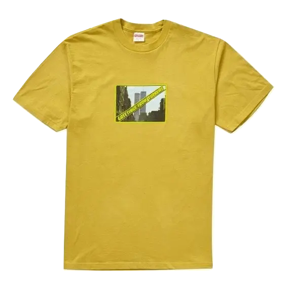 Supreme Greetings From NY Tee - Acid Yellow Supreme