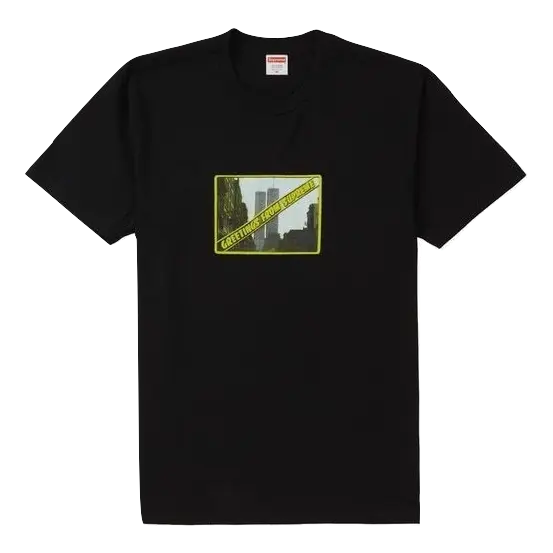 Supreme Greetings From NY Tee - Black - Used Supreme