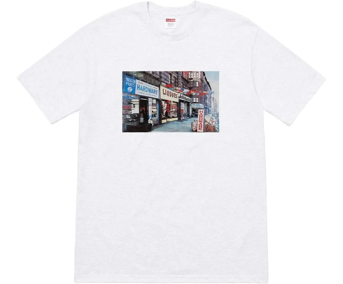 Supreme Hardware Tee - Ash Grey - Used Supreme