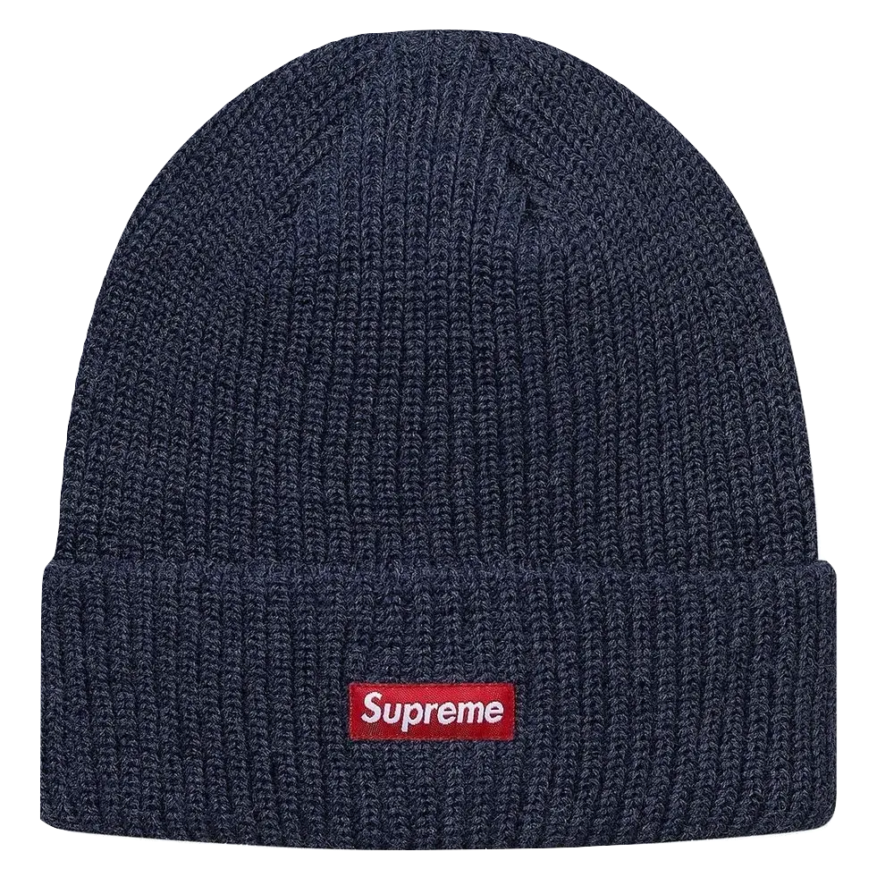 Supreme Beanie Heather Loose Gauge Beanie - Navy Supreme