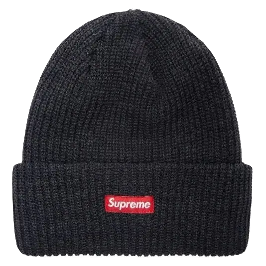 Supreme Heather Loose Gauge Beanie - Heather Navy Supreme