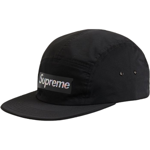 Supreme Holographic Logo Camp Cap Black Used Grails SF