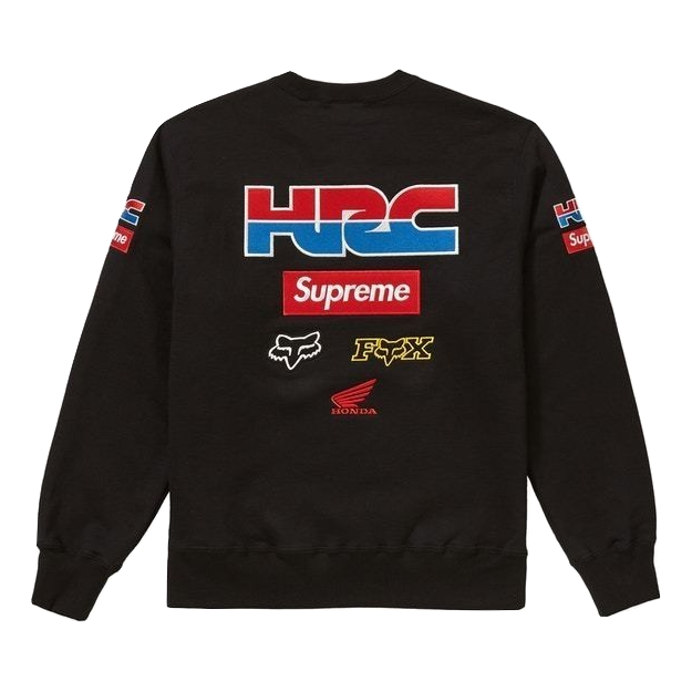 Supreme Honda Fox Racing Crewneck - Black - Used Supreme