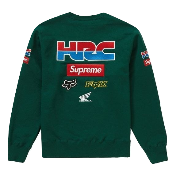 Supreme Honda Fox Racing Crewneck - Dark Green Supreme
