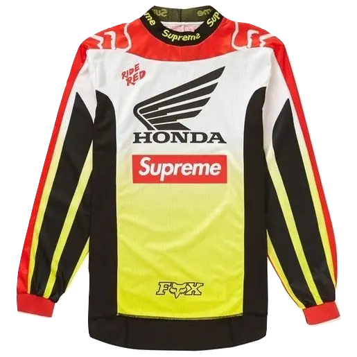 Supreme Honda Fox Racing Moto Jersey Top - Black/Yellow Supreme