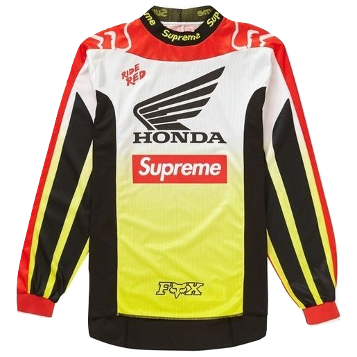 Supreme Honda Fox Racing Moto Jersey Top - Black/Yellow