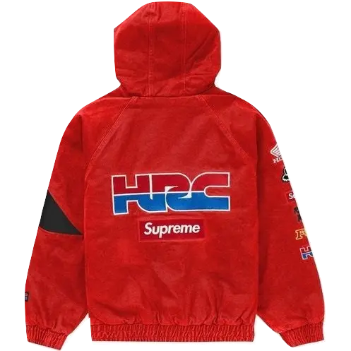 Supreme Honda Fox Racing Puffy Zip Up Jacket - Red Supreme