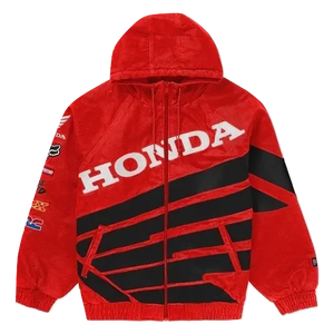Supreme Honda Fox Racing Puffy Zip Up Jacket - Red Supreme